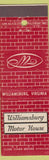 Matchbook Cover - Williamsburg Motor House VA