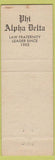 Matchbook Cover - Phi Alpha Delta Law Fraternity