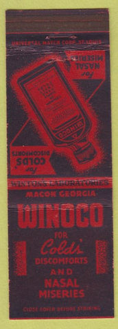 Matchbook Cover - Winoco  Macon GA for Colds Nasal