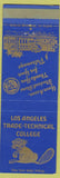 Matchbook Cover - Los Angeles Trade Technical College LA Beavers