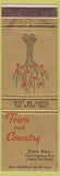 Matchbook Cover - Town and Country Covington KY WEAR