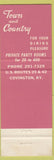 Matchbook Cover - Town and Country Covington KY WEAR