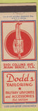 Matchbook Cover - Dodd's Tailoring Miami Beach FL Military Uniforms