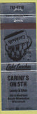 Matchbook Cover - Carini's on 5th South Milwaukee WI