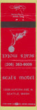Matchbook Cover - Seal's Motel Seattle WA