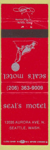 Matchbook Cover - Seal's Motel Seattle WA