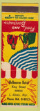 Matchbook Cover - Melbourne Hotel Dundas ON