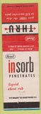 Matchbook Cover - Insorb Penetrates Liquid Chest Rub Rexall Drugs