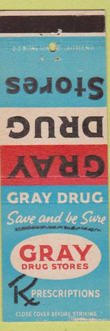 Matchbook Cover - Gray Drug Stores