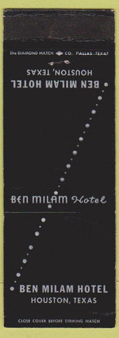 Matchbook Cover - Ben Milan Hotel Houston TX Black WEAR