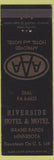 Matchbook Cover - Riverside Hotel Motel Grand Rapids MN