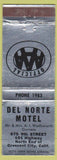 Matchbook Cover - Del Norte Motel Crescent City CA WEAR
