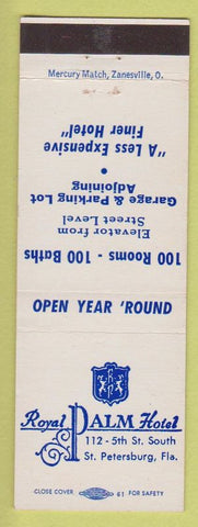 Matchbook Cover - Royal Palm Hotel ST Petersburg FL