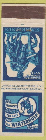 Matchbook Cover - St Martens Lennick Winter Aid Brussels Bruxelles