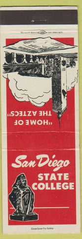 Matchbook Cover - San Diego State College Aztecs CA