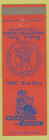 Matchbook Cover - Macalester College ST Paul MN
