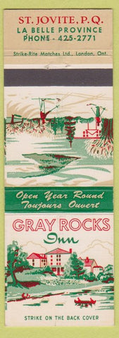 Matchbook Cover - Gray Rocks Inn St Jovite QC skiing