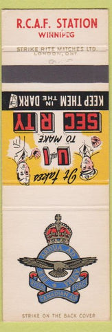 Matchbook Cover - RCAF Station Winnipeg MB Canadian Air Force