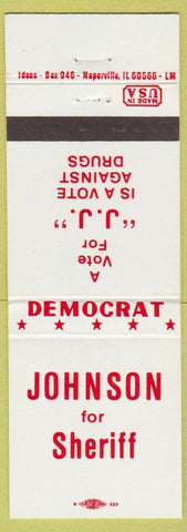 Matchbook Cover - JJ Johnson Sheriff election