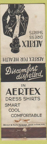 Matchbook Cover - Aertex Dress Shirts Clothes UK WEAR