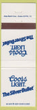 Matchbook Cover - Coors Light Beer Silver Bullet