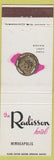 Matchbook Cover - Radisson Hotel Minneapolis MN