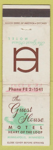 Matchbook Cover - Guest House Motel Minneapolis MN WORN
