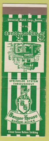 Matchbook Cover - Bangor House Bangor ME