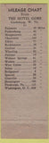 Matchbook Cover - Hotel Gore Clarksburg WV