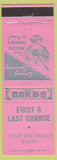 Matchbook Cover - First and Last Chance State Line Village ID