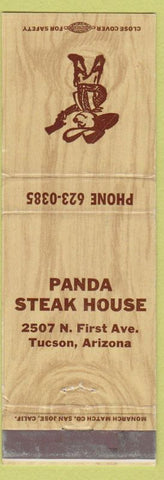 Matchbook Cover - Panda Steak House Tucson AZ
