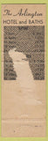 Matchbook Cover - Arlington Hotel Hot Springs National Park AR WORN