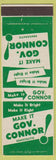 Matchbook Cover - Governor Connor Democrat MI? 1960