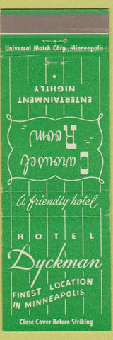 Matchbook Cover - Hotel Dyckman Minneapolis MN Carousel Room
