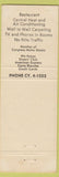 Matchbook Cover - Cypress Gardens Inn FL