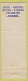 Matchbook Cover - Truman Barkhuff Congress MI Kalamazoo Calhoun Branch WEAR