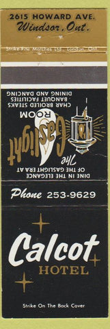 Matchbook Cover - Calcot Hotel Gaslight Room Windsor ON