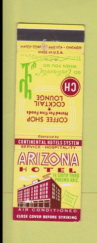 Matchbook Cover - Arizona Hotel Phoenix AZ cactus