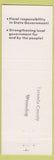 Matchbook Cover - Ellen Crowley House of Representatives Laramie County WY
