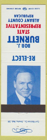 Matchbook Cover - Bob J Burnett State Representative Election Albany County WY