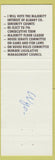 Matchbook Cover - Bob J Burnett State Representative Election Albany County WY