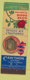Matchbook Cover - Cawthon Hotel Rose Room Mobile AL