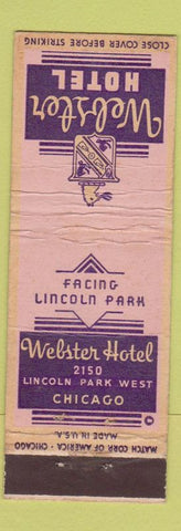 Matchbook Cover - Webster Hotel Chicago IL