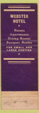 Matchbook Cover - Webster Hotel Chicago IL