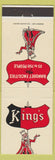 Matchbook Cover - King's Long Beach CA Lynwood South Gate Lakewood