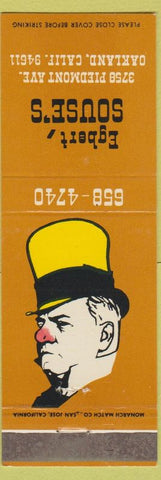 Matchbook Cover - Egbert Souse's Oakland CA
