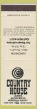 Matchbook Cover - Country House Portola Valley Menlo Park CA