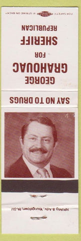 Matchbook Cover - George Grahouac Sheriff Republican Mahoning OH Youngstown