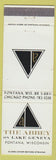 Matchbook Cover - Abbey on Lake Geneva Fontana WI