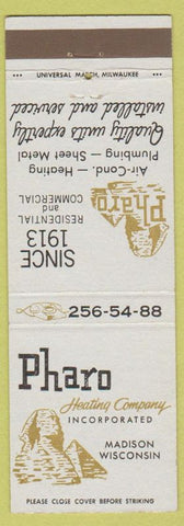 Matchbook Cover - Pharo Heating Madison WI